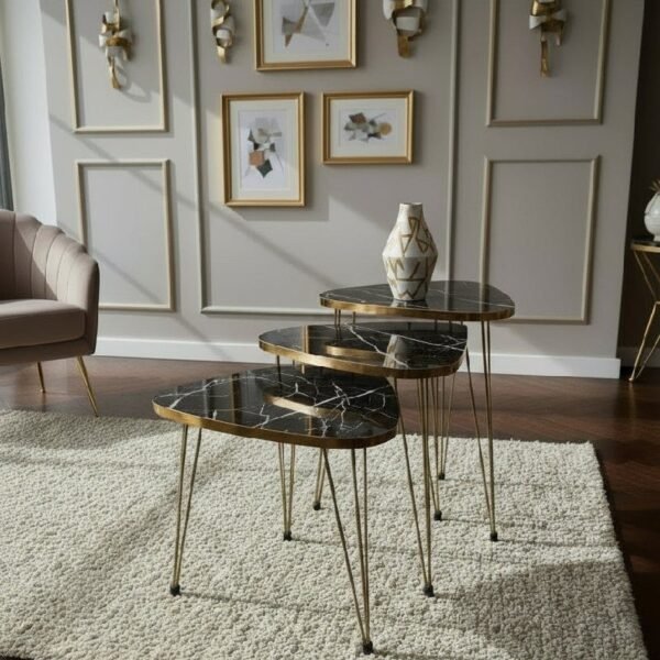 Triangle Set of 3 Nesting Table