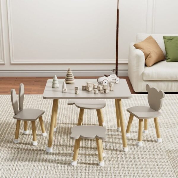 Multi Kids Study Table With 4 Chairs